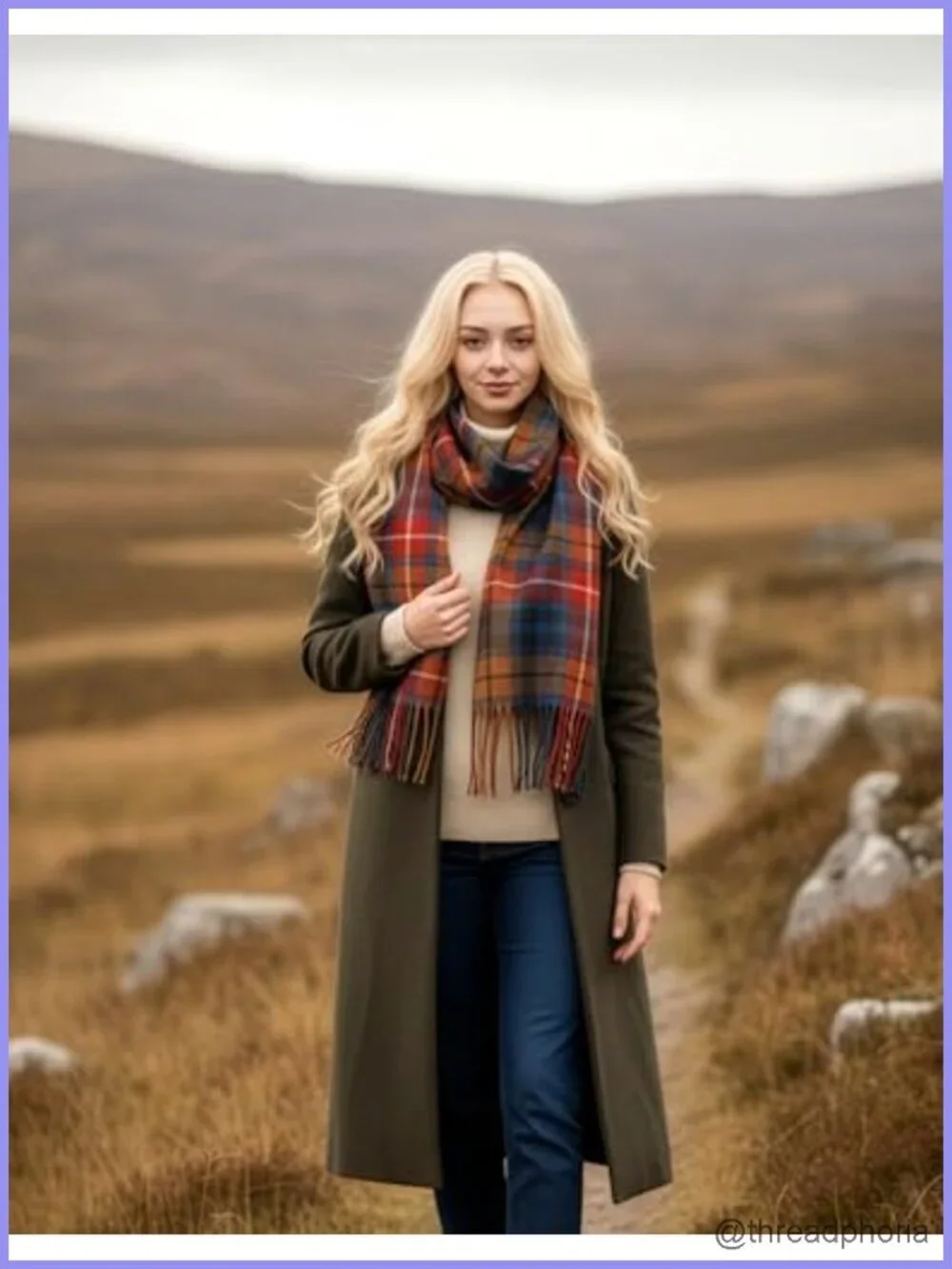 Tartan Plaid Scarf - Soft Cashmere Feel Winter Scarf, Scottish Wrap for